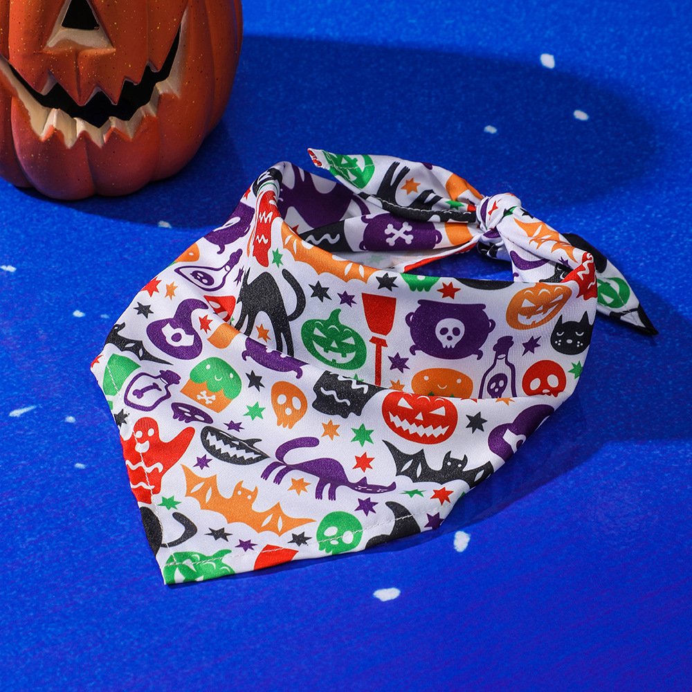 New Pet Triangle Scarf Halloween Drool Bib Single-Layer Scarf Dog Bandana Accessories