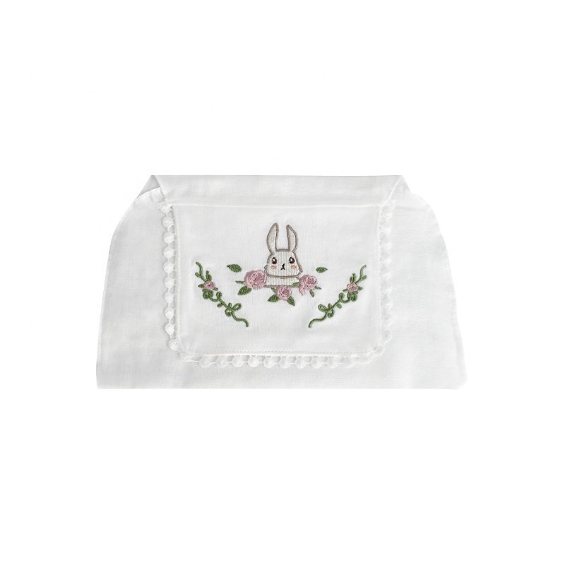 Cartoon baby sweat-absorbent towel children's cotton kindergarten boys and girls embroidery pad back baby items sweat towel