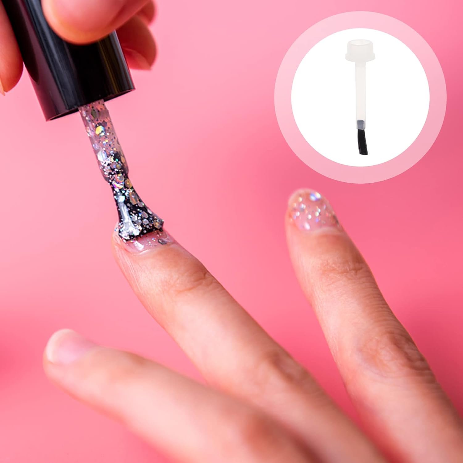 Customized Gel Nail Brush Dupont Double Sided Nail Art Brush Nail Polish Flat Brushes