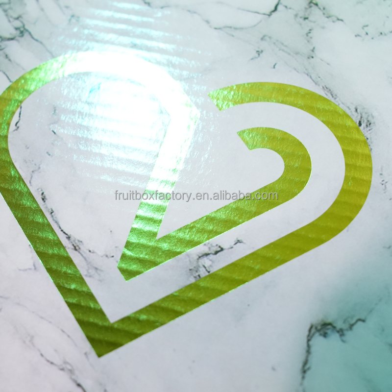 Golden Heart Pattern Marble Printing Cosmetic Box