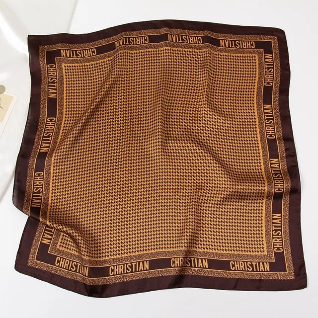 Luxury Brand Silk Scarf Women Soft neckerchife Hijab Female Foulard Floral Printed Scarves Ladies Shawl Bandanna Handkerchief