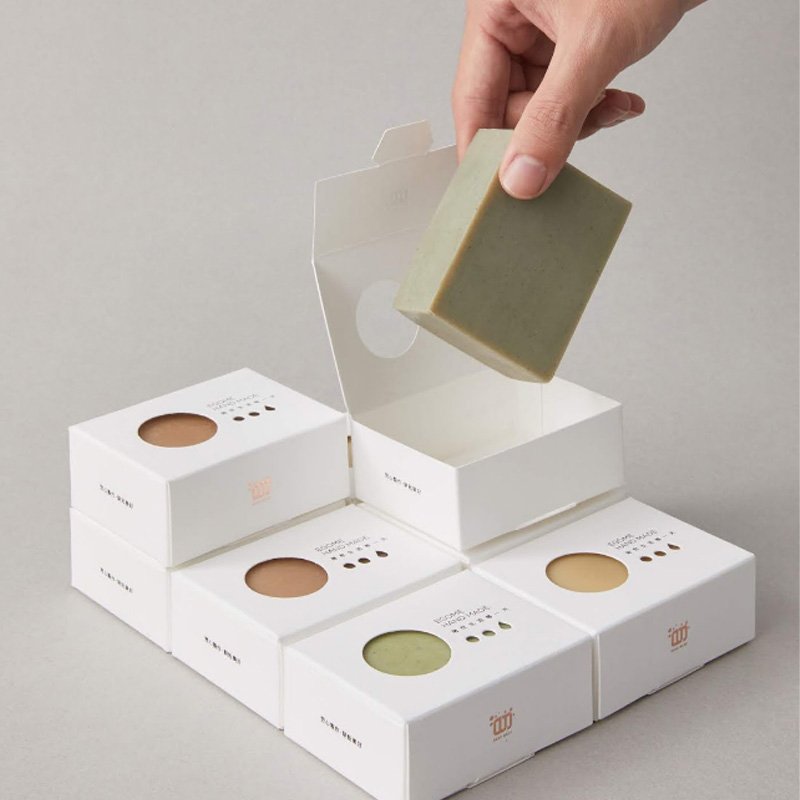 eco custom logo art paper flower bar soap packaging paper gift box