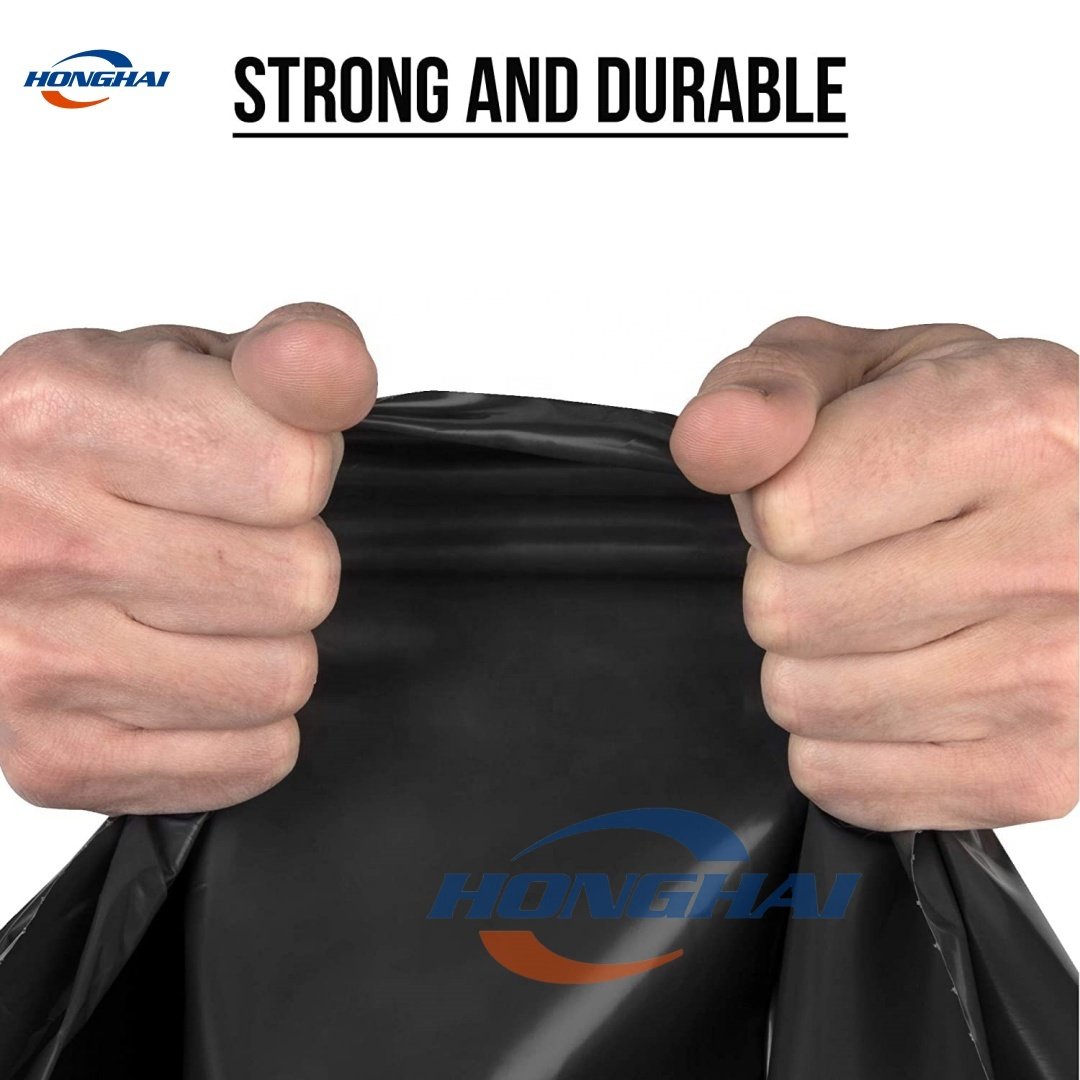 Drawstring garbage bag factory Wholesale Price,45-55 Gallon 1.25 MIL Black Garbage Bags With Drawstrings