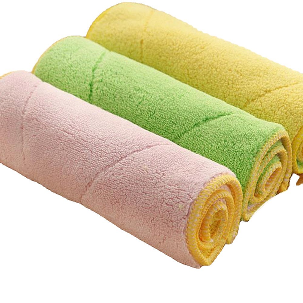 Kitchen accessories handkerchief Mixed Color Microfiber Car Cleaning Towel Multipurpose Kitchen Washing Polishing Cloth Rags