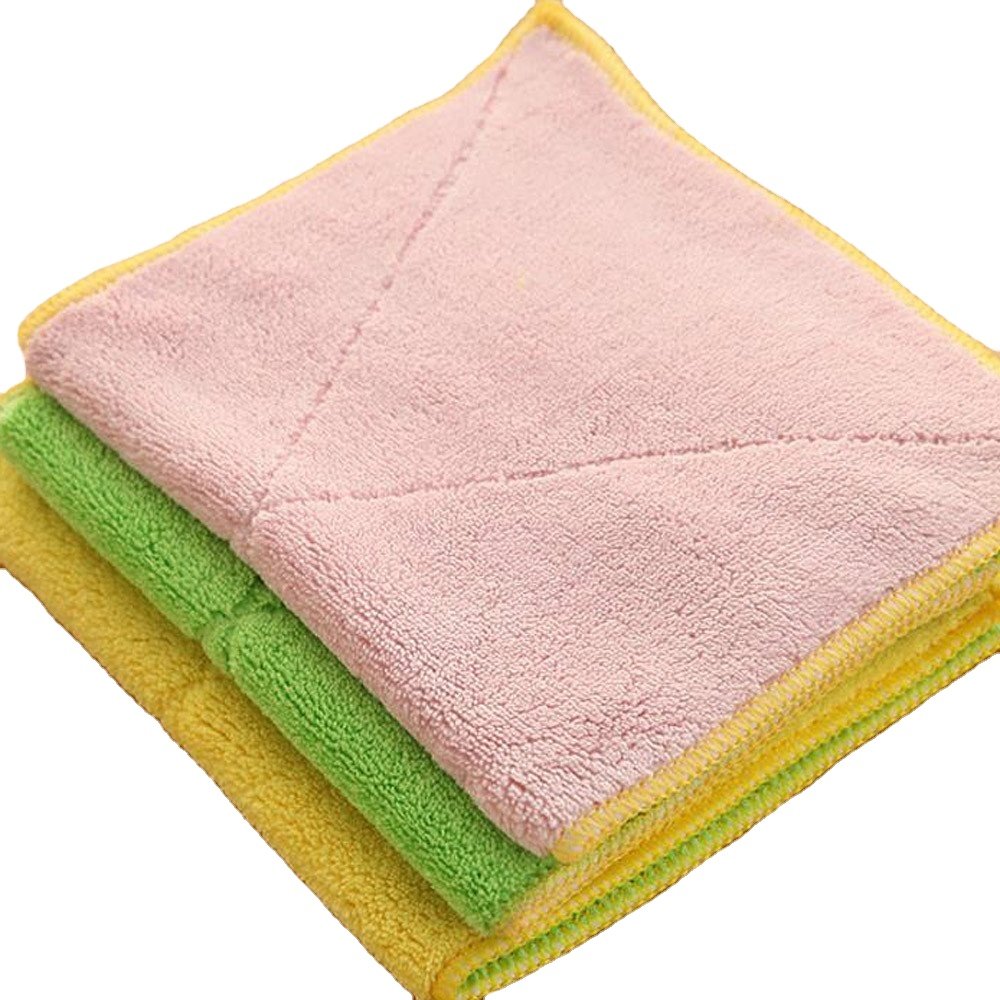 Kitchen accessories handkerchief Mixed Color Microfiber Car Cleaning Towel Multipurpose Kitchen Washing Polishing Cloth Rags