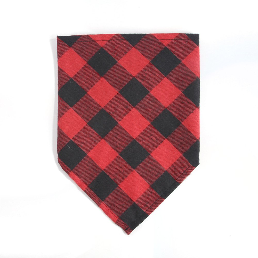 Hot Sale Dog Buffalo Plaid Dog Bandana Custom Christmas Handkerchiefs Pet Scarfs Triangle Bibs for Small Medium Puppies Pets