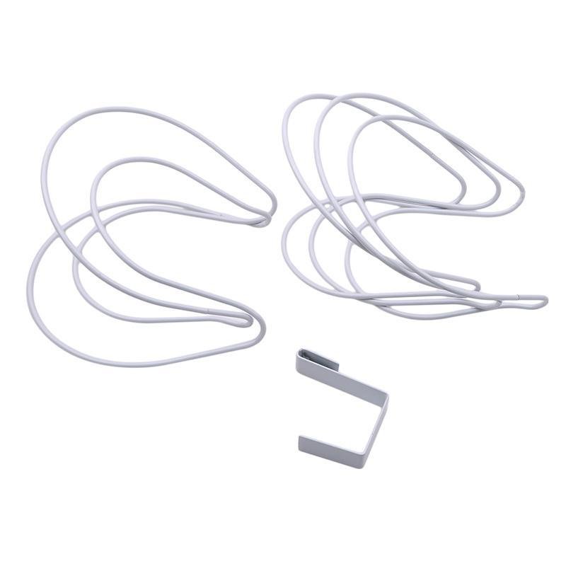 Door Hanging Hat Rack Bag Belt Scarf Wall Metal Storage 5 Hangers /Clothes Accessory Steel Wire Space Save Cabinet Organizer