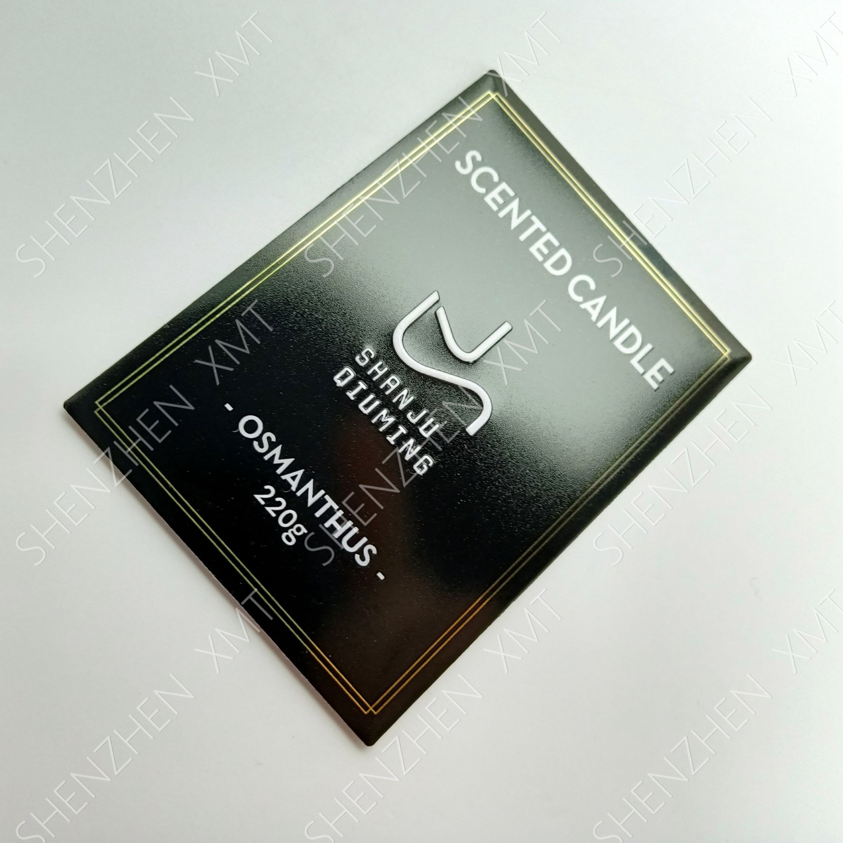 Customized Glass Essential Oil Bottle Care Packaging Metal Logo Label Sticker for Hand Sanitizer Bottle