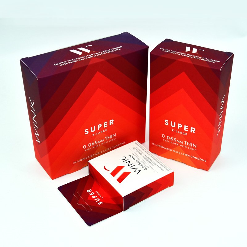 foldable artpaper condom box daily personal health care outer pack case