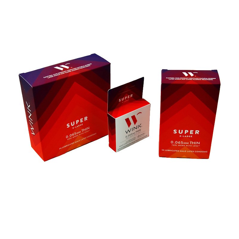 foldable artpaper condom box daily personal health care outer pack case