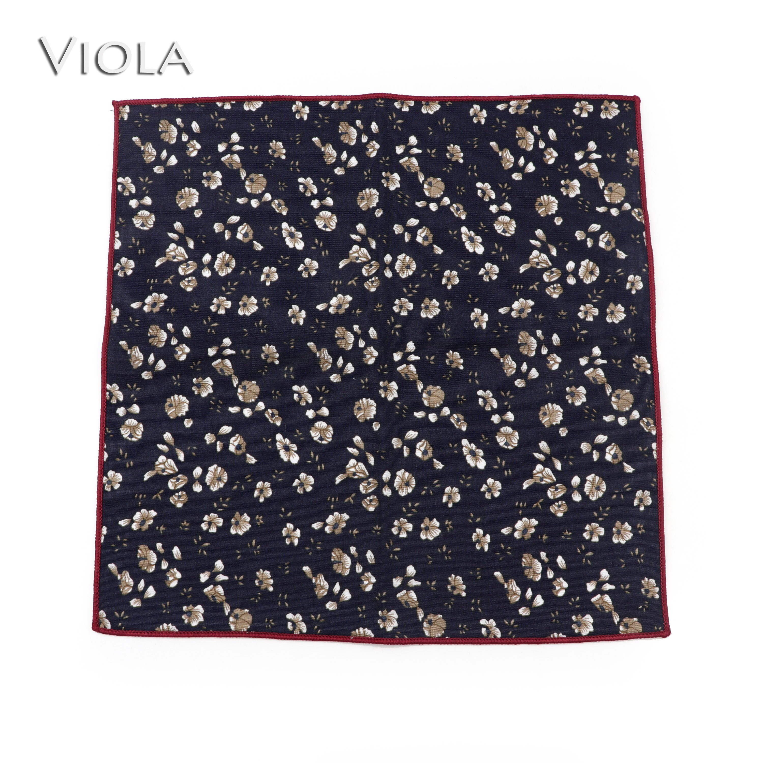 Colorful Floral Handkerchief 100% Cotton Hankie 23cm Women&Men Casual Party Pocket Square Gift Tuxedo Bow Tie Accessory