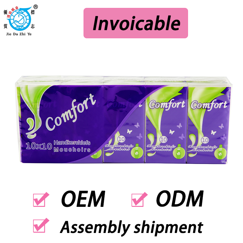 Factory Wholesale Best Quality 4 Ply Comfortable Pocket Tissue Handkerchief Tissues Paper