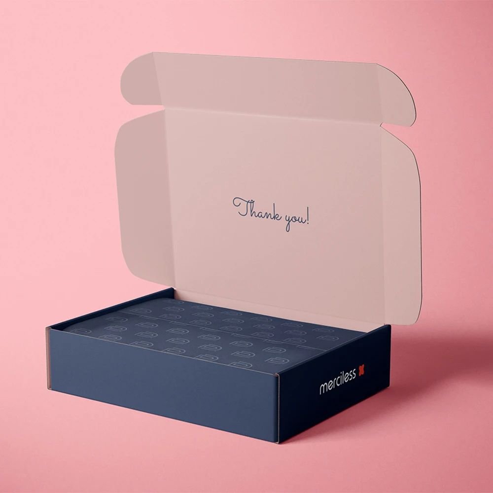 corrugated shipping box with plastic insert custom logo colorful mailer box for personalized
