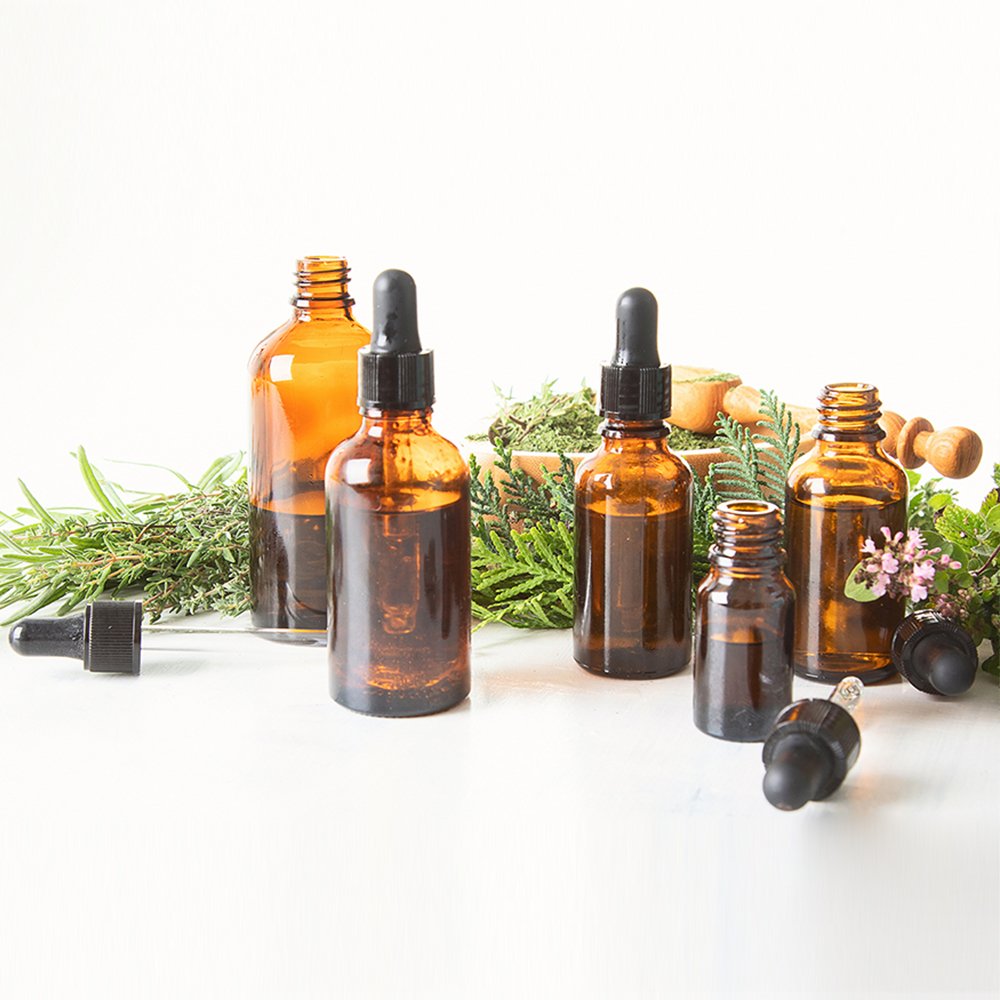 China Wholesale Essential Oil Dropper Bottle Glass 30ml 1oz Clear Frosted White Dropper Bottle Gold Collar Skincare Packaging