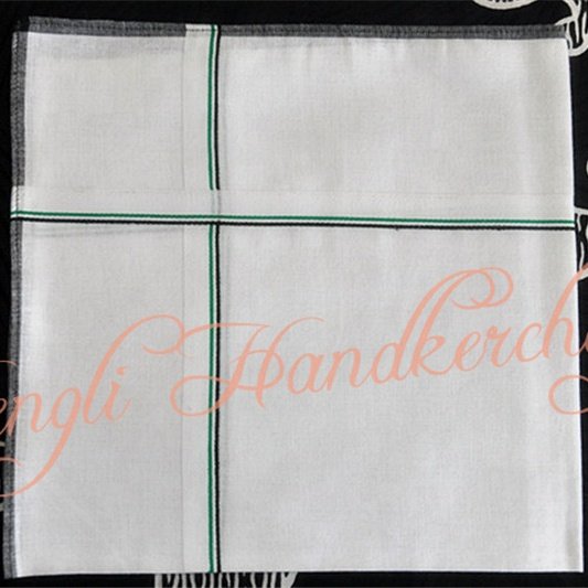 100% cotton white satin stripe multiple styles handkerchief