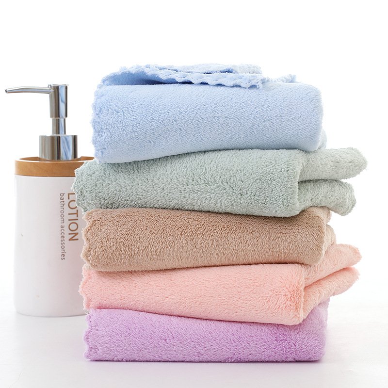 Manufacturer wholesale new coral fleece small square towel children's handkerchief soft absorbent