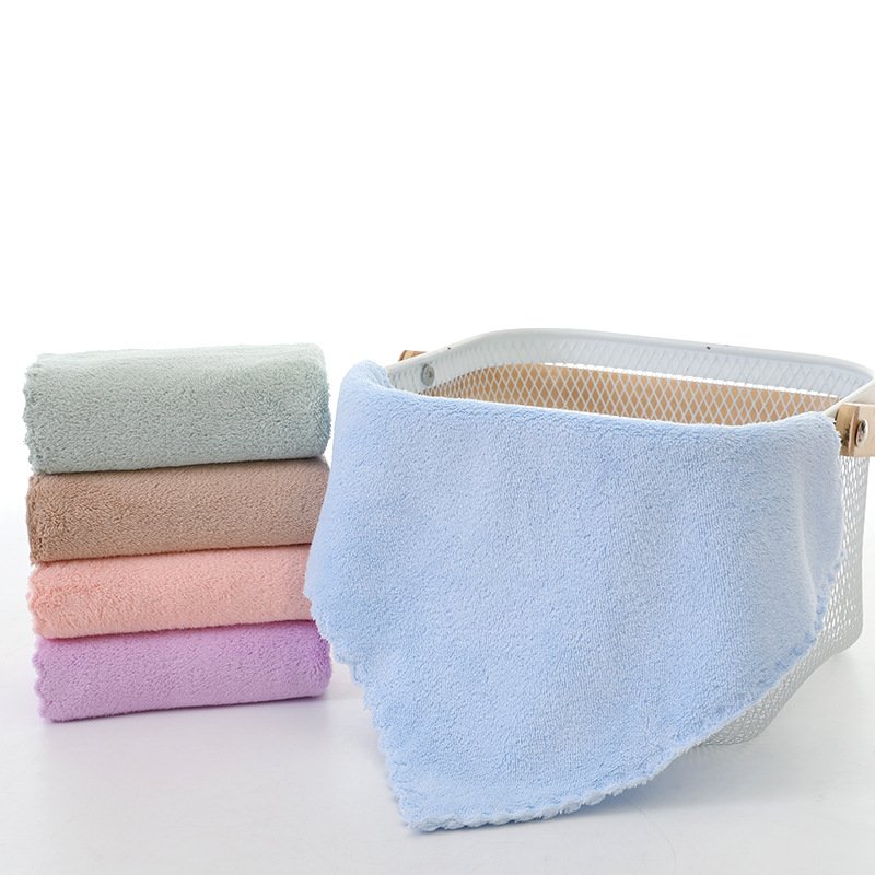 Manufacturer wholesale new coral fleece small square towel children's handkerchief soft absorbent