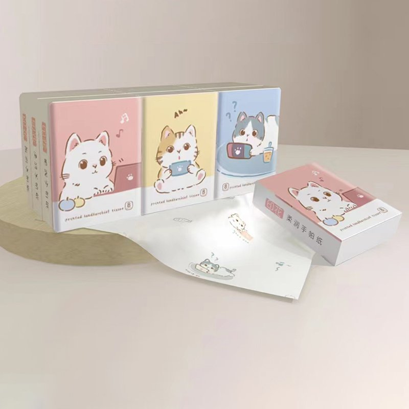 FSC Mini Pocket Tissues Fruits Printed Facial Tissues 9 Pcs Pack Cute Paper Handkerchief Cleansing Tissue