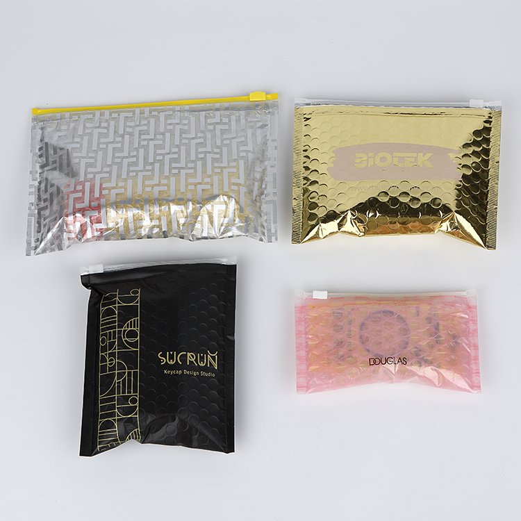 Custom Small Mailing Jewelry Cosmetic Plastic Zipper Bag Reusable Frosted Packaging Zip Lock
