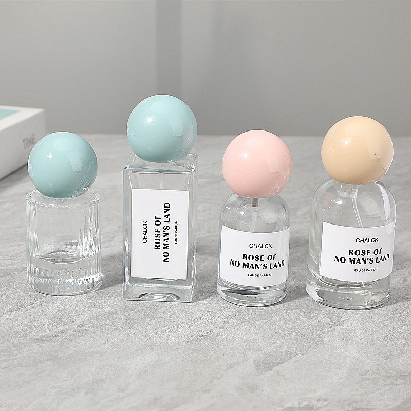 30ml 50ml Round Empty Luxury Gold Cap Parfum Packaging Bottle Spray Atomizer Glass Perfume Bottle