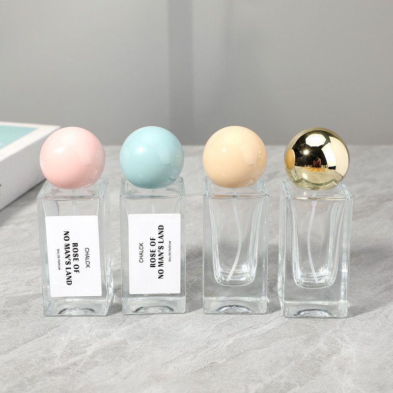 30ml 50ml Round Empty Luxury Gold Cap Parfum Packaging Bottle Spray Atomizer Glass Perfume Bottle