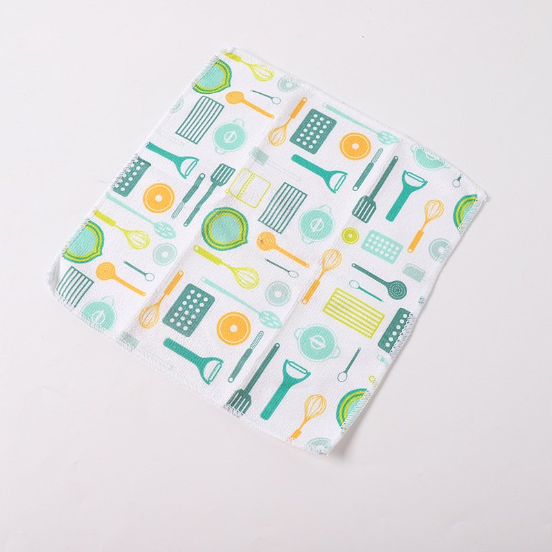 Square microfiber custom printed hand towel handkerchief for India