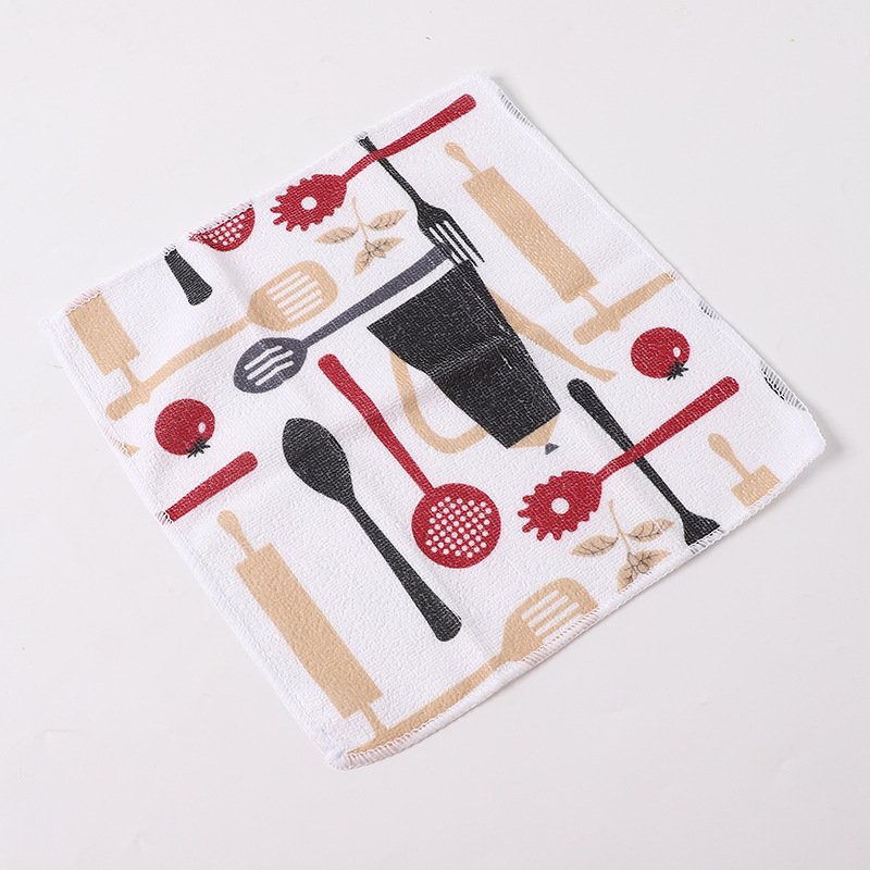 Square microfiber custom printed hand towel handkerchief for India