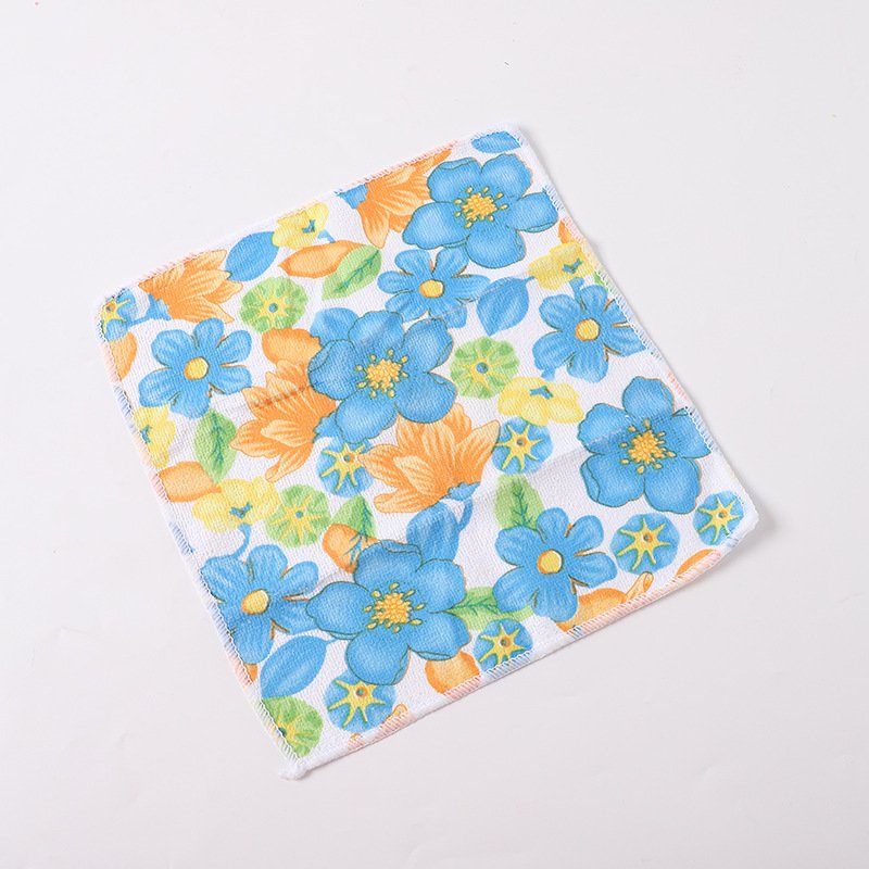 Square microfiber custom printed hand towel handkerchief for India