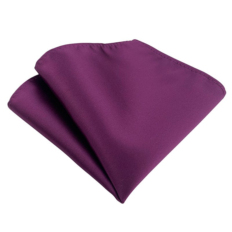 Wholesale Pure Color 100% Silk Polyester Men Tie And Pocket Squares Pocket Squares For Men