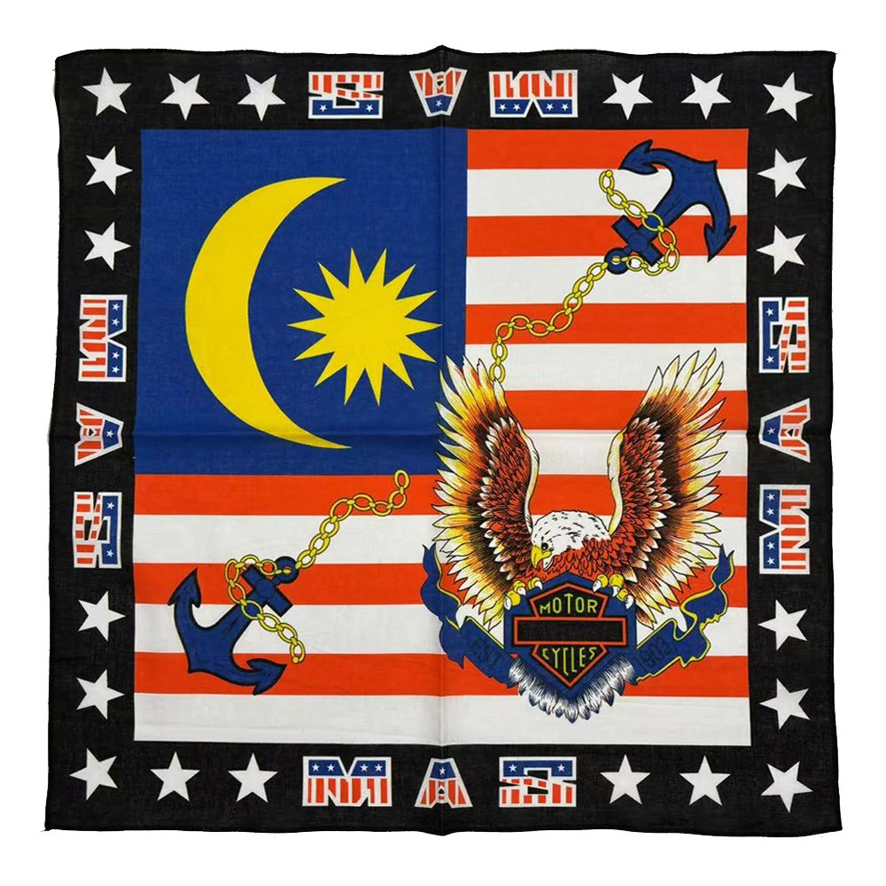 Wholesale Custom Design Bandana Sport Headwear Fashion Printed Square Scarf & Handkerchiefs with Cartoon Pattern for Party Style