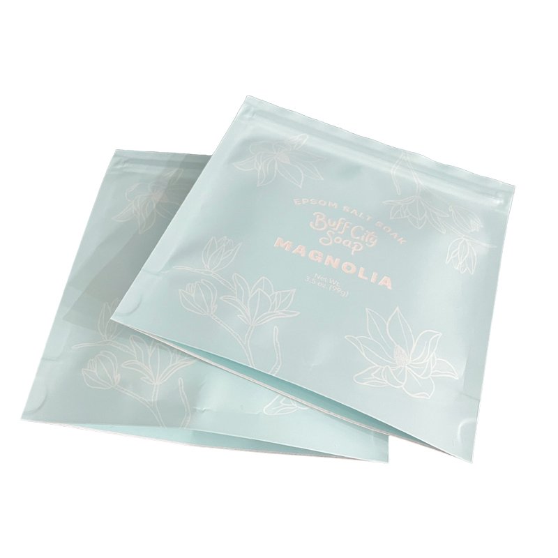 Custom Printed Food Grade Eco-friendly Bag Aluminum Foil Kraft Paper Stand up Pouch with Zipper for Soap Bath Salt