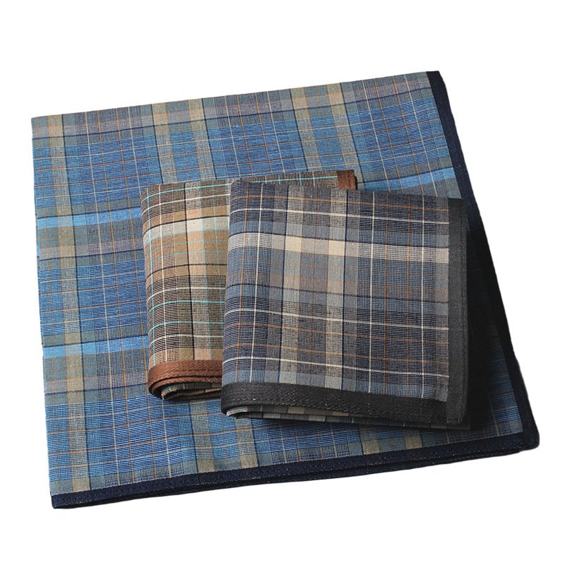 Ladies square scarf handkerchiefs cotton custom print mens embroidery handkerchief