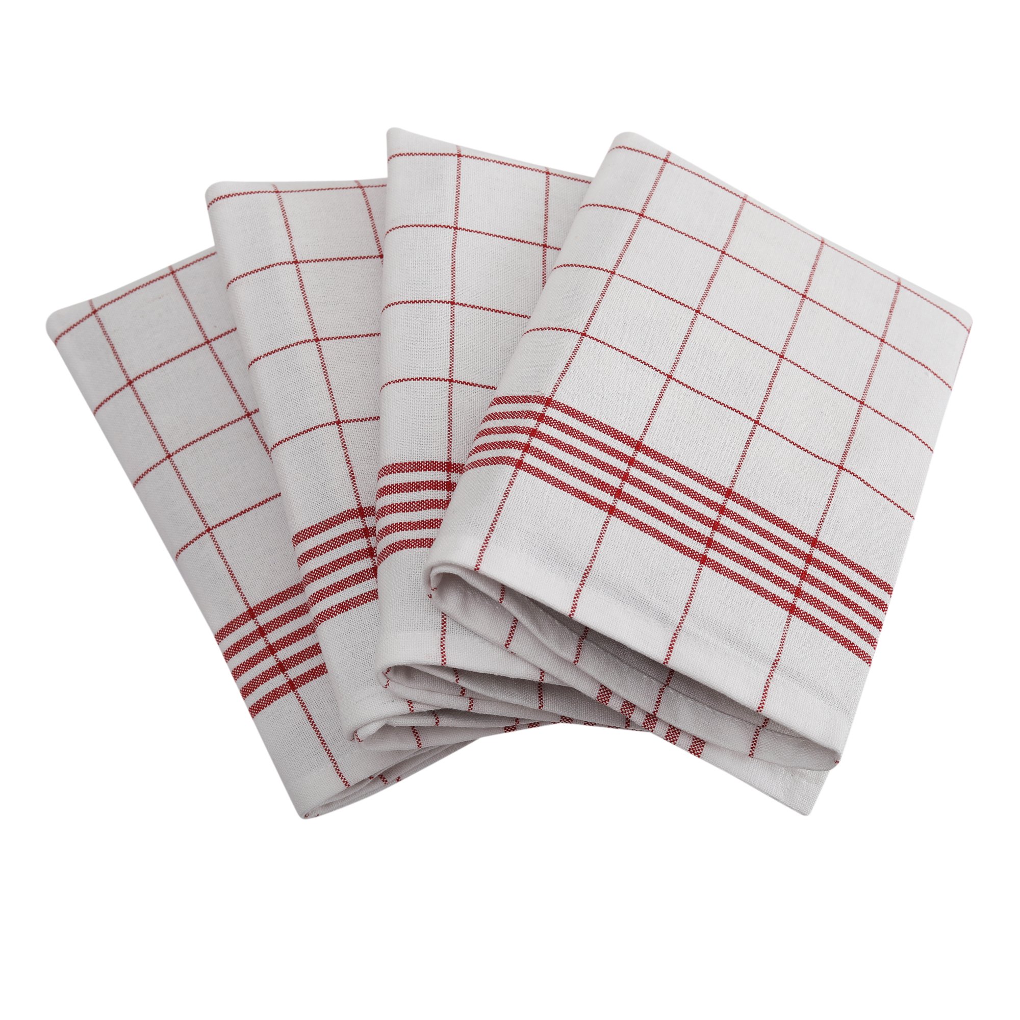 100% Cotton Napkins vintage strips golf kitchen- red