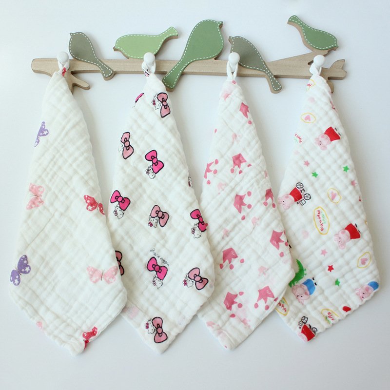 wholesale cheap price 100% cotton newborn handkerchief soft 6layers muslin baby face towel