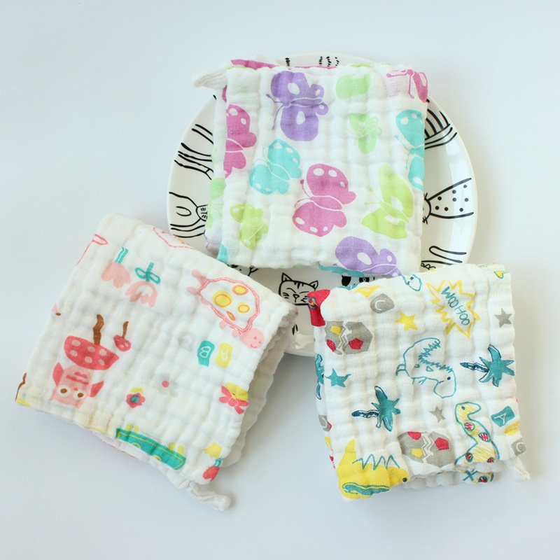 wholesale cheap price 100% cotton newborn handkerchief soft 6layers muslin baby face towel