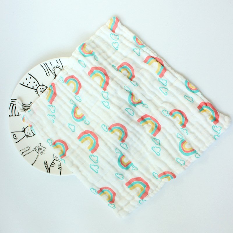 wholesale cheap price 100% cotton newborn handkerchief soft 6layers muslin baby face towel