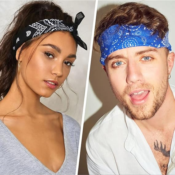Custom Cowboy Unisex Novelty Print Head Wrap Scarf Bandanas Paisley Wristband for Adults and Kids