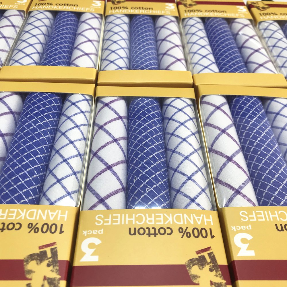 Factory Hengli Cotton Fabric Machine Making Custom Design Logo High Quality Wedding Hanky Soft Pocket Handkerchief for Men