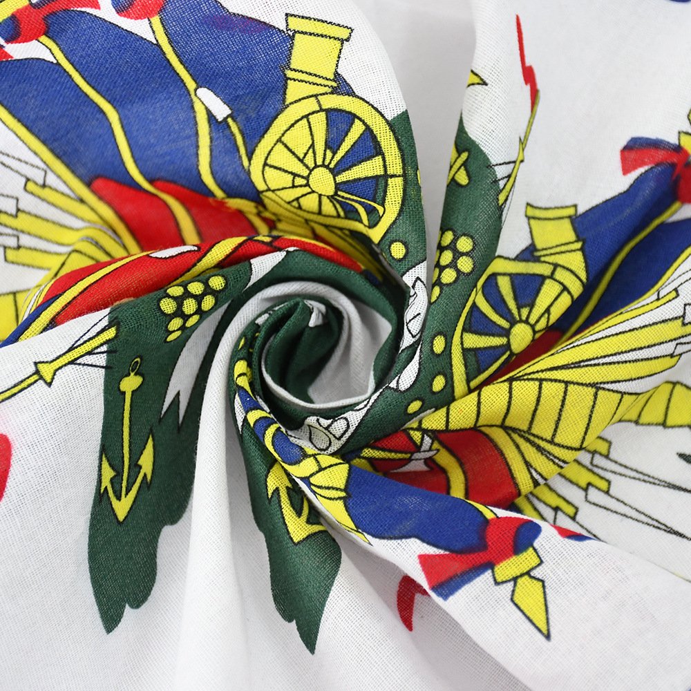 Custom Colorful 54*54cm Handkerchief Cotton High Quality Square National Flag Bandana