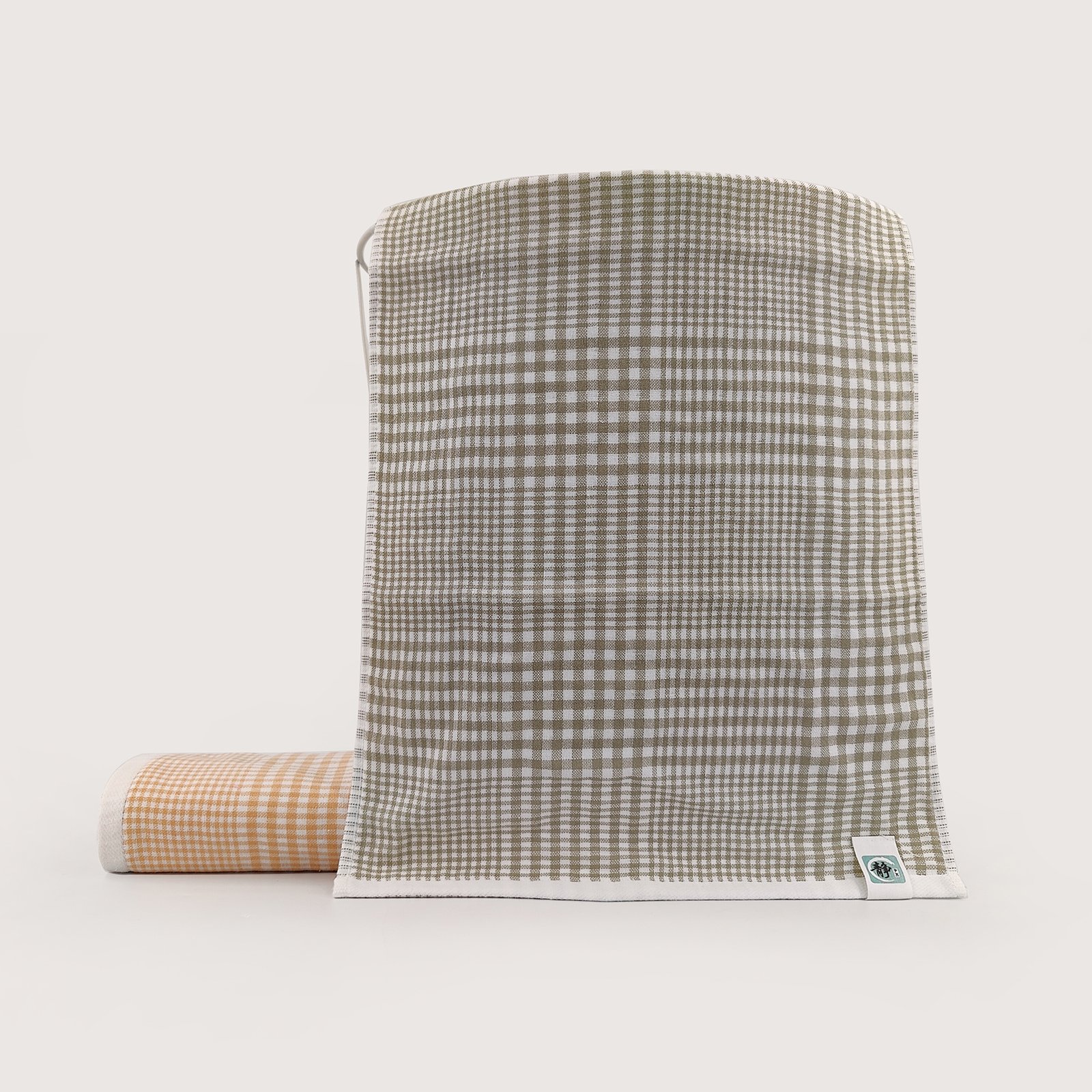 Pure Cotton New Soft Gauze Striped Towel Atmospheric Plain Handkerchief Gift Towel