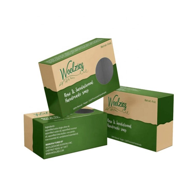 Wholesale Custom Nice Die Cut Kraft Paper Soap Box Packaging Mini Kraft Paper Boxes Perfume Cosmetic Candy Shipping Custom Foil