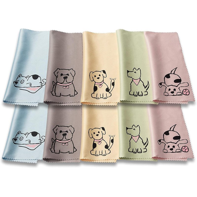 custom design Handkerchiefs microfiber absorbent towel silk jewelry sunglasses cleaning cloth eyeglass cleaning wipes