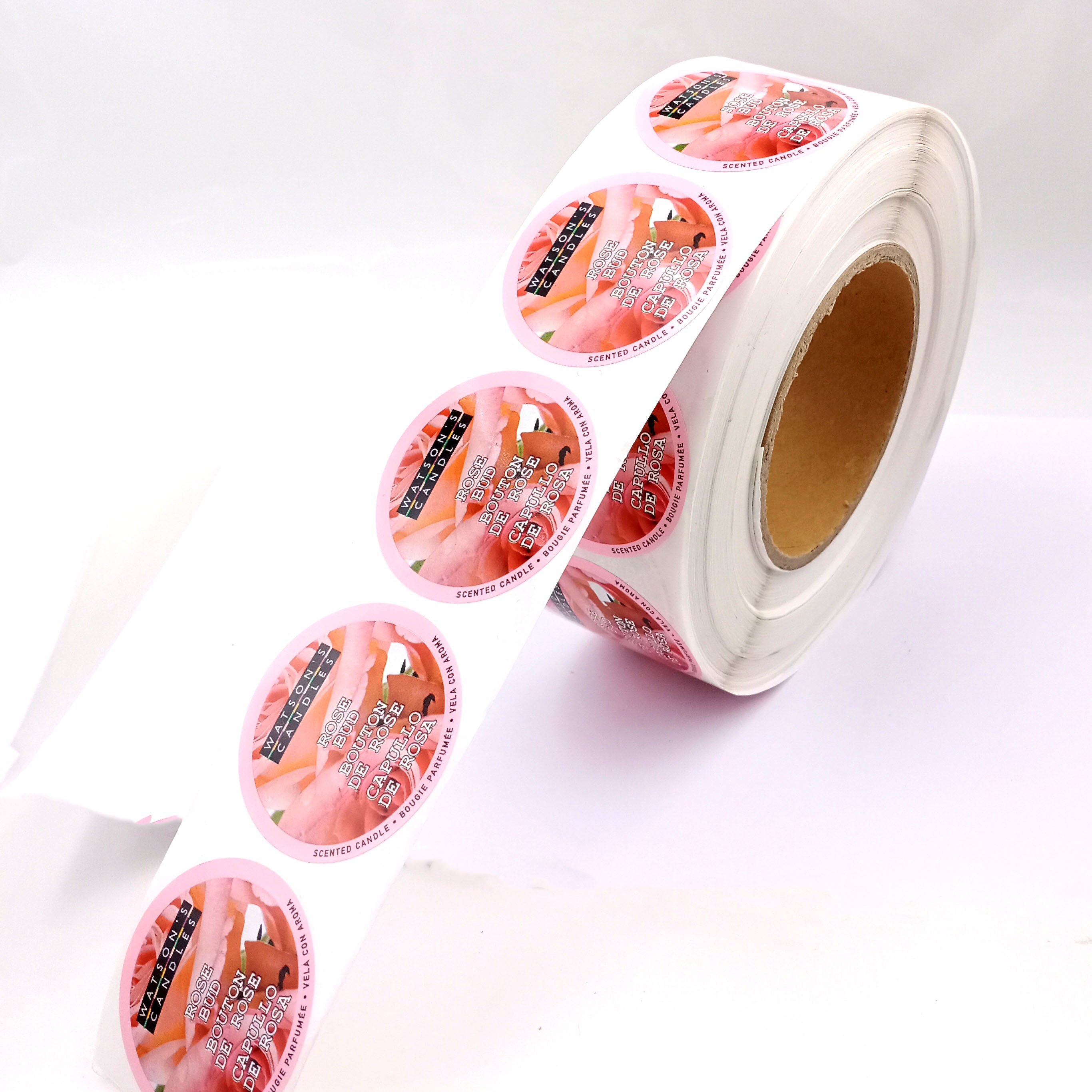 Custom Sticker Logo Label Adhesive PP Gold Foil Stickers Waterproof Candles Label Printing For Candle Jars