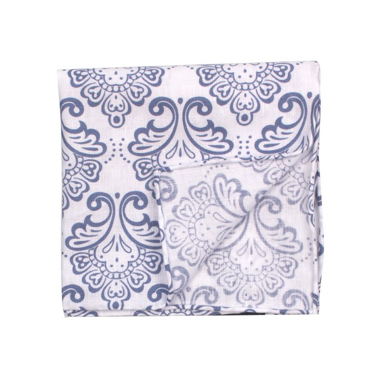 Hamocigia Customized Logo Wool Paisley Handkerchief Pocket Square