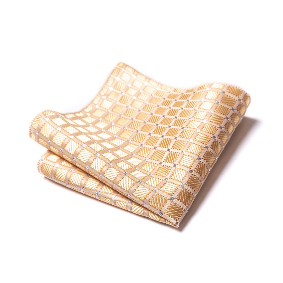 Wholesale White Yellow Red Pocket Square Men Paisley Polyester Silk Handkerchief For Men