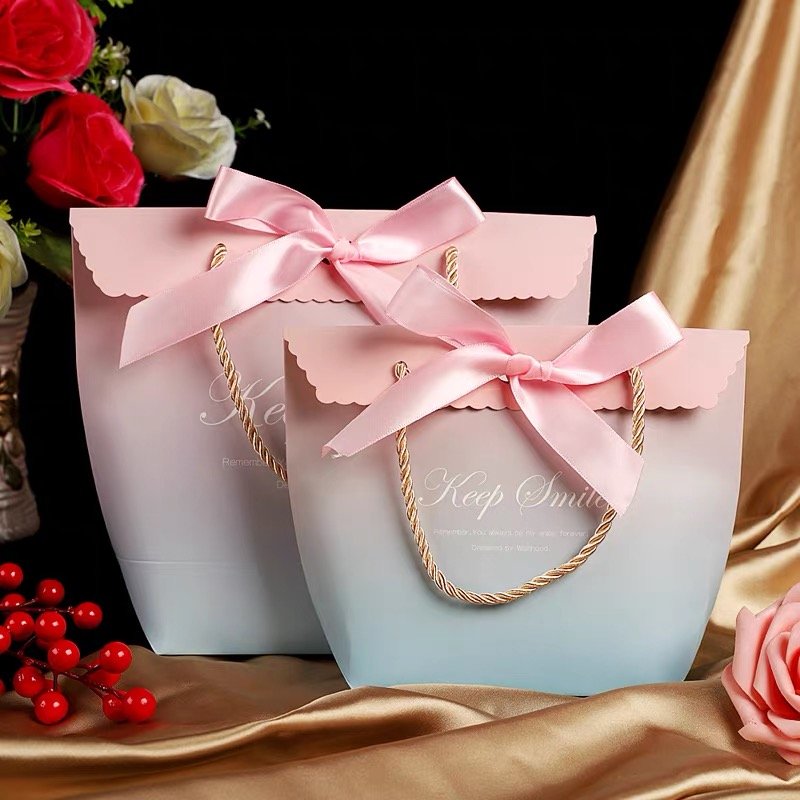 Personalized Design Custom Handbag Type Gift Paper Bag "Thank You" Print Perfect for Weddings, Birthdays, Celebrations