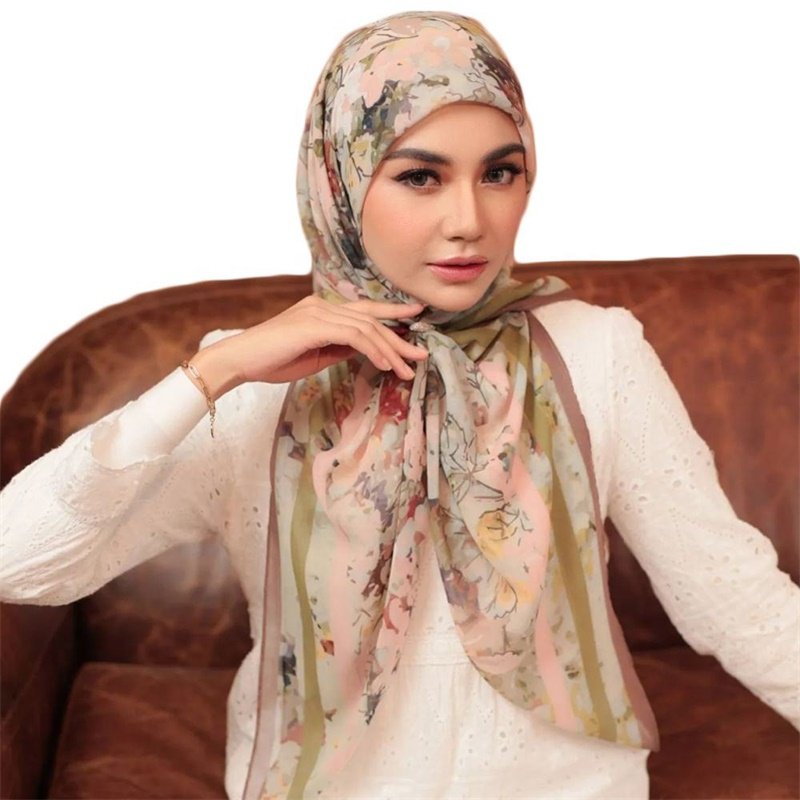High Quality Ethnic Turkish Keffiyeh Prayer Hijab Musulman Square Cotton Voile Scarf/Tudung/Bawal Robe/Moon Soft Instantaneous