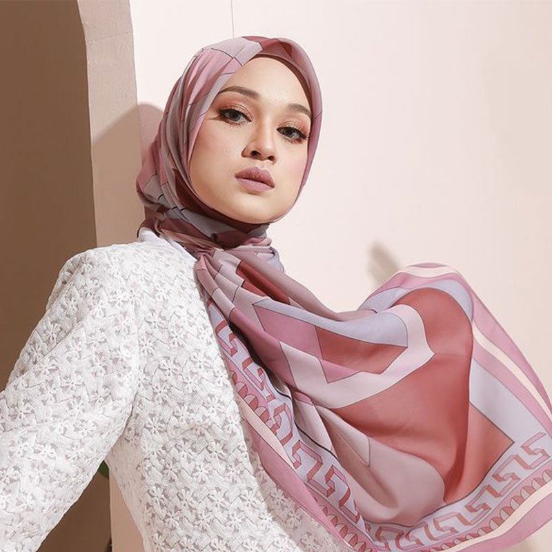 Wholesale 2024 New Square Printed Shimmer Cotton Hijab Women's Tudung Style Muslim for Islamic Bamboo Gift Box Kleid Femme