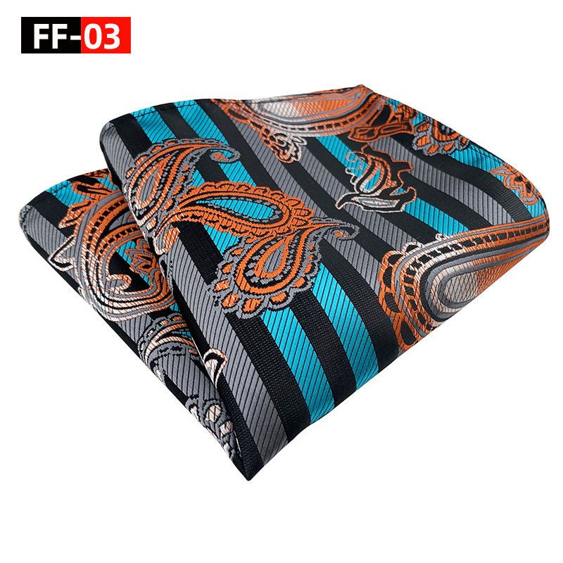 Wholesale Shengzhou Accept Customized Logo Polyester Handkerchiefs Paisley Screen Print Silk Pocket Squares For Men