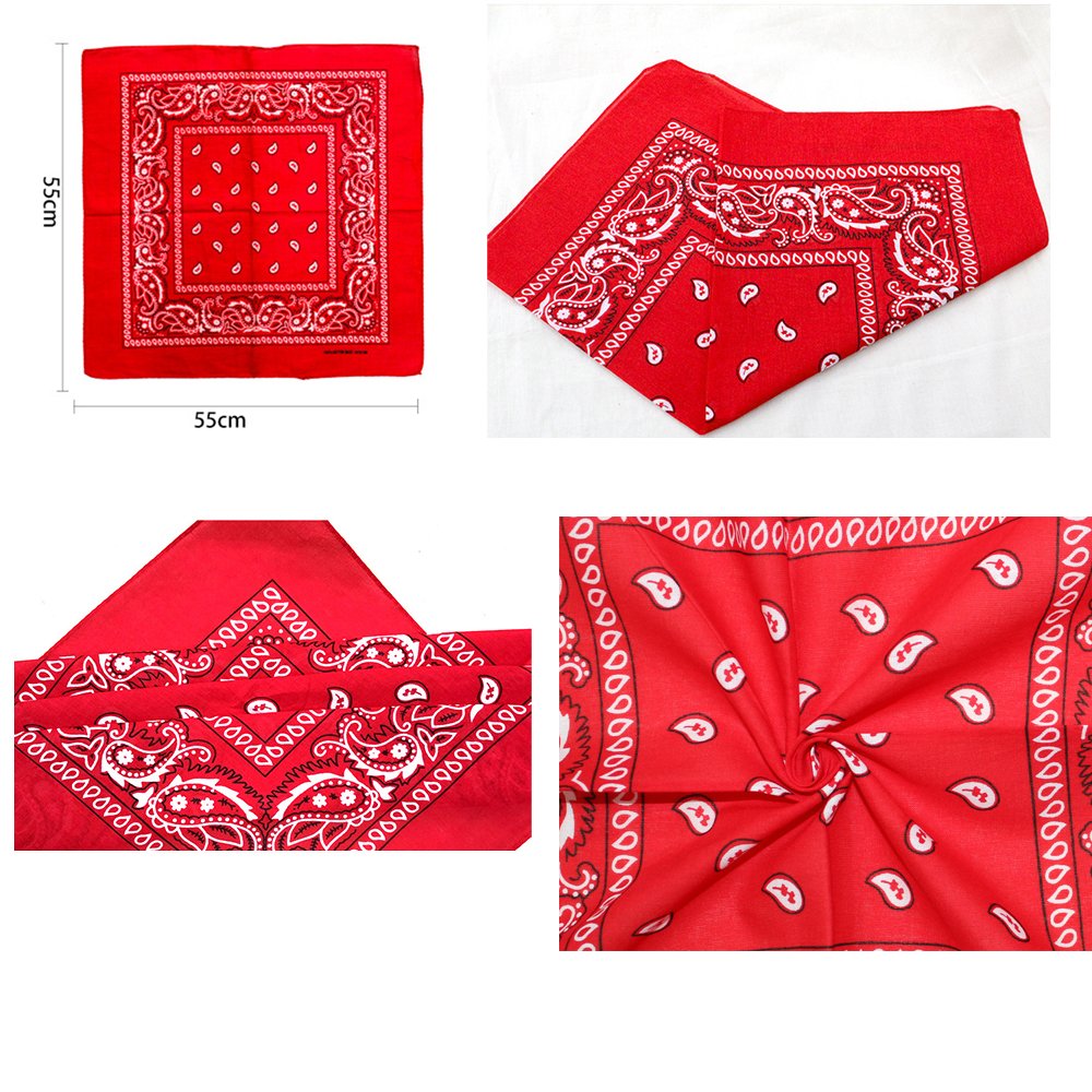 Square Bandana Wholesale Fashion Paisley Pattern Handkerchief Printing Bandana Cheap Cotton Bandana